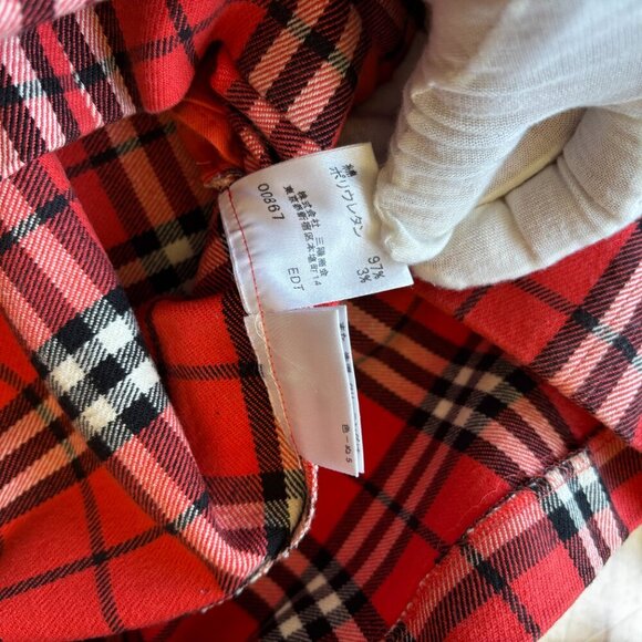 Burberry Blue Label Red Plaid Skirt Size 36 - Picture 9 of 11